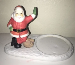 Weihnachtsmann Kerzenhalter - Stumpenkerze - Weihnachten Feiertage - Bild 1 von 3