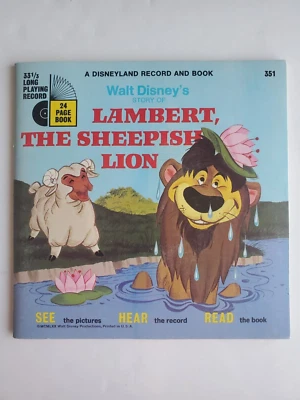 Lambert, The Sheepish Lion Book and Vinyl Walt Disney 1970 - Image 1 of 4