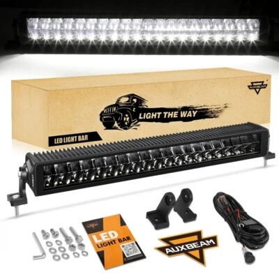 AUXBEAM 22"inch Dual Row LED Work Light Bar 4WD Truck SUV ATV Driving Lamp 23/24 - Image 1 of 4