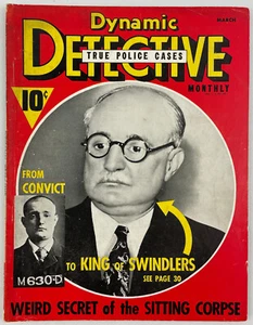 Dynamic Detective Magazine, March 1939, Vintage True Crime Stories, Pulp - Imagen 1 de 4