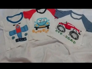 Neu Baby Junge 9-12 Monate Posten Paket mit 3 kurzen Sets - Bild 1 von 7
