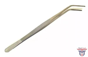 24" Extra Long Aquarium Tweezers Bent Tip Forceps Stainless Steel - Picture 1 of 2