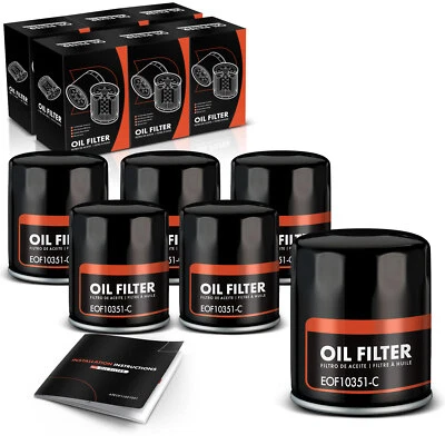 6pcs Engine Oil Filter for Chevrolet Silverado 1500 GMC Sierra 1500 10K Miles - Image 1 of 4