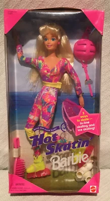 Barbie Mattel Hot Skatin 1994 #13511 patines de hielo patines nuevo caja de stock antiguo Foto 1 de 4