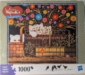 Charles Wysocki Triple Trouble 300 PC Puzzle Hasbro Milton completo - Foto 1 di 2