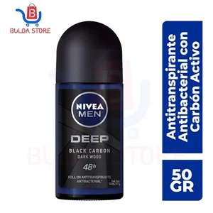 50 ml Nivea Men Deep Black Carbon Dark Wood Deodorant Aktivkohle Roll-On - Bild 1 von 7