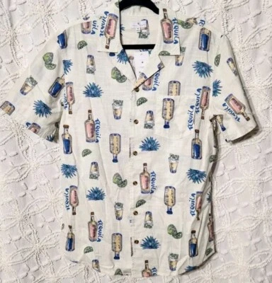 Camisa True Craft Para Hombres M Abotonada Agave Tequila Viaje de Soltero Playa Vacaciones Nueva con Etiquetas Foto 1 de 4