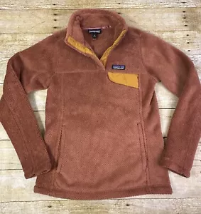 Patagonia Maglione Marrone Re-Tool Fleece Pullover Snap T Jacket • Donna XS - Foto 1 di 11