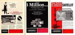 3w50142/ Lot Reklame aus 1968 – GRUNDIG – Radios und HiFi-Geräte - Picture 1 of 4