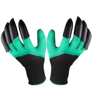 Gardening Digging Planting Pruning Tools Lawn Care 8 Claws Garden Genie Gloves - Picture 1 of 1