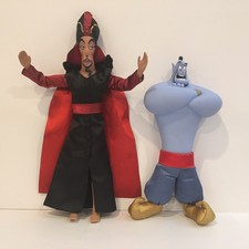 Disney Store Aladdin Genie Jafar 12" Classic Doll SET