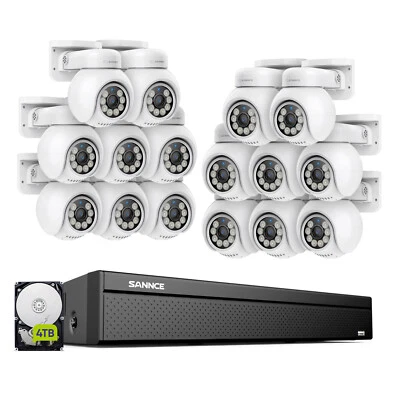 Sistema de seguridad nocturno color seguimiento automático SANNCE 16CH NVR 4K POE PT audio bidireccional Foto 1 de 4
