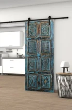 Vintage Barn Door, Reclaimed Wood Sliding Doors, Bedroom Door, Sliding Door80x32