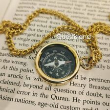Nautical Style Necklace Compass With Chain Miniature Compass Brass Made