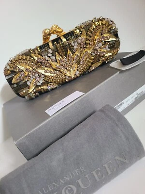 Bolso sin asas ALEXANDER MCQUEEN bordado caja de cristal de Swarovski Foto 1 de 4