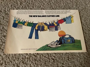 Vintage 1980 NEW BALANCE APPAREL SHOES SHORTS SINGLET TANK TOP Poster Print Ad - Picture 1 of 1
