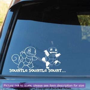 Pegatina de vinilo de coche, 2 piezas pegatina de coche SQUIRTLE Pokémon, pegatinas de guardería, - Imagen 1 de 4