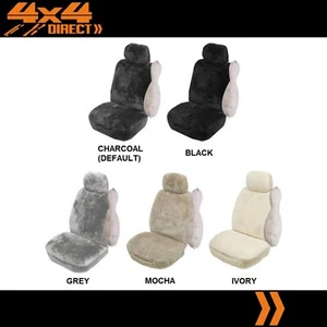 SINGLE 16mm SHEEPSKIN WOOL FLEECE CAR SEAT COVER FOR TOYOTA LANDCRUISER - Picture 1 of 3