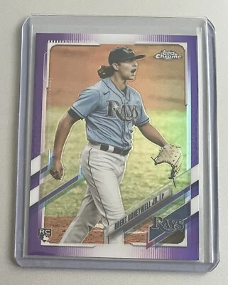 2022 BRENT HONEYWELL JR. TOPPS CHROME UPDATE PURPLE REFRACTOR ROOKIE RAYS - Image 1 of 2