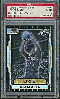 1996 Bowmans Best Joe Dumars Refractor Retro PSA 9 Mint Detroit Pistons #tb4 - Image 1 of 2