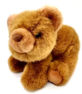 Brown Sitting Teddy Bear Plush Tush Tag Stuffed Animal Toy From A Collection 9" - Picture 1 of 9