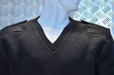 Jersey genuino edición británica, cuello en V negro. 100% Lana - Talla 40" - Mediana - NUEVO Foto 1 de 4