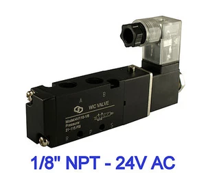 Elettrovalvola elettrica controllo direzionale aria 1/8" pollici 4 vie 24V AC - Foto 1 di 2