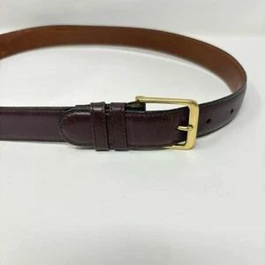 Cinturón Coach Vintage de Cuero Borgoña para Hombre Talla 36 Herrajes de Latón - Imagen 1 de 15