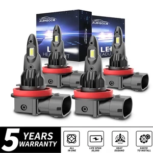 Super Bright Combo H9 H11 LED Headlight High Low Beam Bulbs 10000K White Kit - Picture 1 of 18