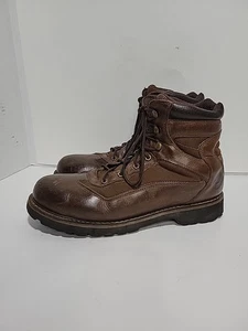 JUSTIN WK959 BROWN LEATHER STEEL TOE WORK MENS 11.5D BOOTS - Picture 1 of 7