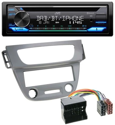 JVC Bluetooth MP3 USB DAB CD Autoradio für Renault Megane 3 Quadlock 09-14 grau - Bild 1 von 4