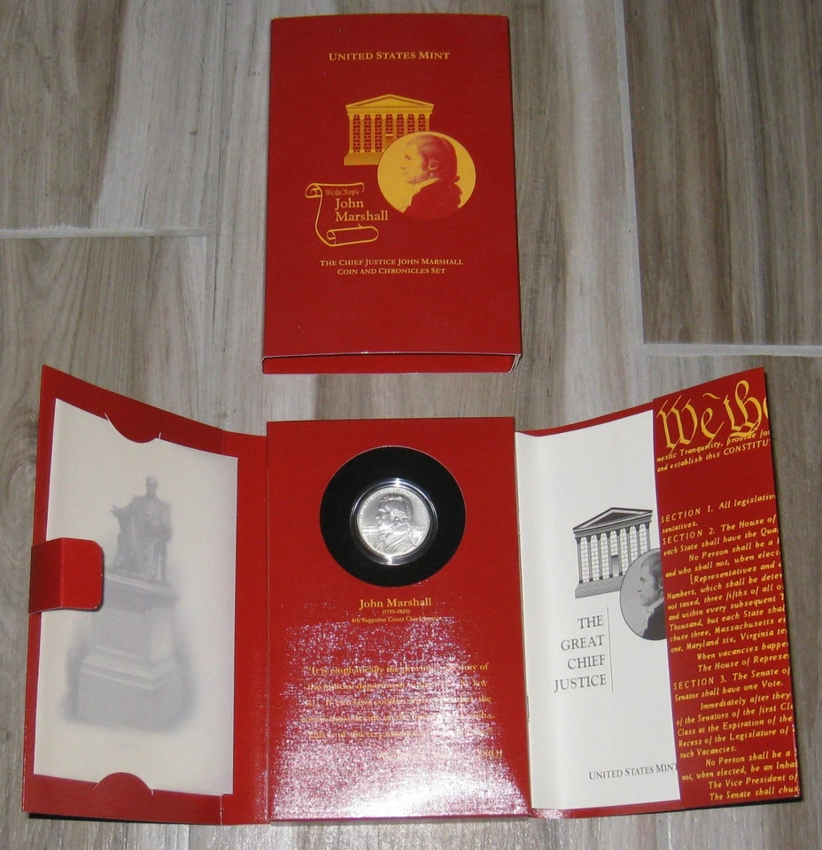 2005-P John Marshall Coin and Chronicles Set with Silver Dollar with Box and COA - Image 1 of 1