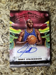 2024-25 Topps Inception Jerry Stackhouse  Auto /75 Pistons - Memory Lane TZ - Picture 1 of 2