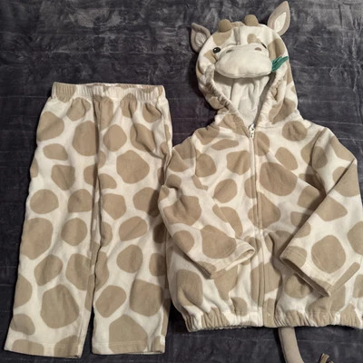 Carters Unisex  2PC Plush Hooded Halloween Costume Little Giraffe 24mo. - Image 1 of 4