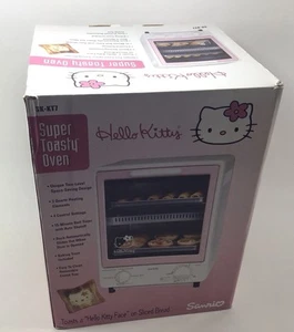 SANRIO Hello Kitty 2000 Rosa Weiß Vintage Kochen Backen Super Toaster Pfanne Ofen - Bild 1 von 24