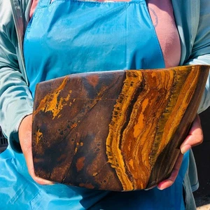Piedra de ojo de tigre natural grande 9,52 lb cuarzo cristal mineral muestra curación - Imagen 1 de 17