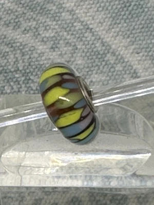 Authentic Trollbeads OOAK Purple, Blue & Yellow Shadows on UU, New (20.0) - Image 1 of 4