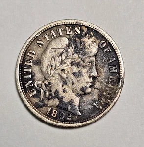 90% Silber 1892-O FRISEURGROSCHEN 10c Münze Erstjahresausgabe - Bild 1 von 3