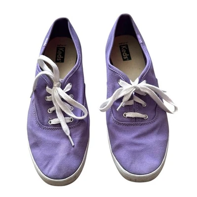 Tênis de Lona Feminino Keds Champion Tamanho 9 Lavanda Casual Conforto Sapatos - Imagem 1 de 4