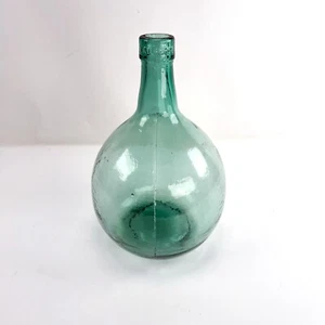 Vintage VayleGlass grande gallone brocca bottiglia vino vaso vetro verde decorazione accento - Foto 1 di 14