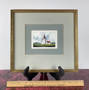 Mark Fletcher Miniatur Kunst Original Aquarell Gemälde mit dem Titel - Morgensonne - Bild 1 von 8