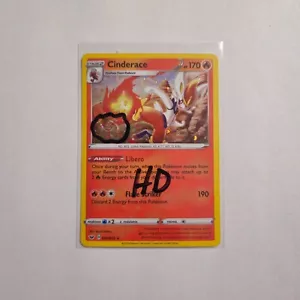 HD SWIRL A 🌀 Cinderace 034/202 Cosmos Holo Raro Espada y Escudo Tarjeta Pokémon Casi Nuevo - Imagen 1 de 2