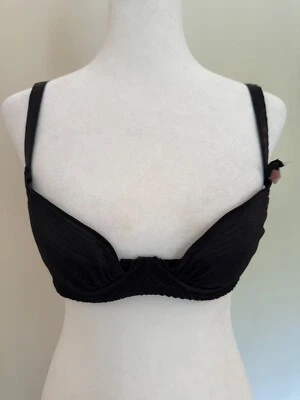 Sujetador Aubade Paris Balconette Demi 1/2 copa talla 36B negro con aros push up Foto 1 de 4