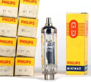 ONE EY81/6R3 PHILIPS NOS ITALY Röhre Lampe TSF Valvola 진공관 真空管 电子管 - Bild 1 von 2
