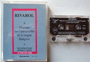 RIVAROL (Coffret 1 K7) DISCOURS SUR L'UNIVERSALITE DE LA LANGUE FRANCAISE - Picture 1 of 2