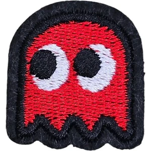 PAC MAN RED GHOST BLINKY PACMAN VIDEO GAME TACTICAL HOOK PATCH 1 X 1 INCH - Picture 1 of 2