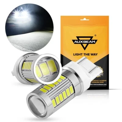 AUXBEAM 7443 LED Bombillas Señal de giro Respaldo Luz Inversa Lámpara T20 7440 7441 Blanco Foto 1 de 4