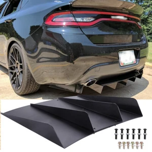 Parachoques difusor trasero 4 aletas de tiburón alerón divisor inferior para Dodge Dart 2013-2016 - Imagen 1 de 11