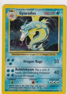 Pokemon Card Base Set No. 6/102 Gyarados Holo English 8 - Picture 1 of 2