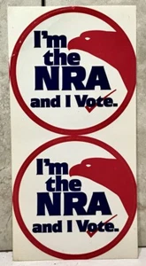 I'm The NRA and I Vote Campaign 2 3/4" Round Stickers Lapel Window Bumper 2 New - Picture 1 of 3